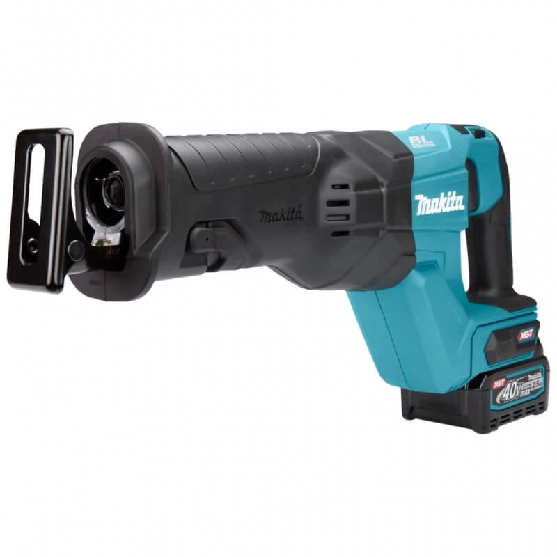 Makita JR001GM201 Reciprocating saw XGT, 32mm stroke; 3,54kg; greitas ašmenų keitimas; bešepetėlinis variklis, 2X4,0Ah, greitasis kroviklis ; įrankių dėklas