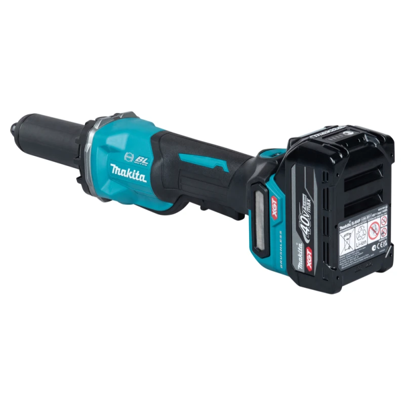 Makita GD002GZ Akumuliatorinis tiesinis šlifuoklis XGT, 40V, ø 6 mm 29 000 min-1, Svirtinis jungiklis, Be akumuliatorių ir kroviklio!