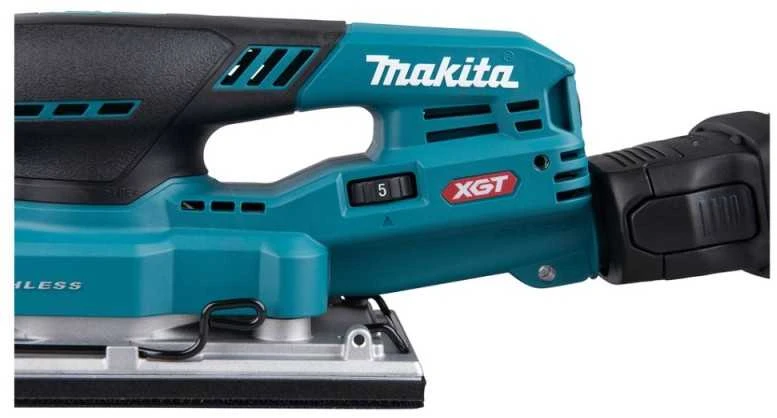Makita BO007CGZ Akumuliatorinis vibracinis šlifuoklis XGT 40V, 80X130mm, ø2mm, AWS (be AWS lusto), Be akumuliatorių ir kroviklio!