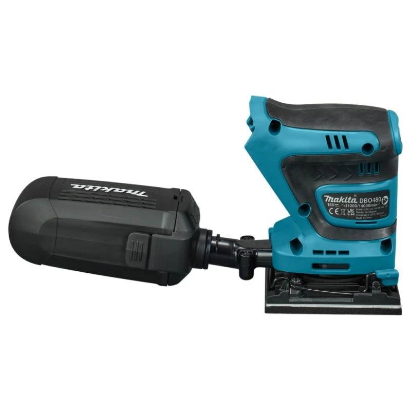 MAKITA akumuliatorinis ekscentrinis šlifuoklis DBO480Z 18V 93x185mm be akumuliatoriaus ir kroviklio