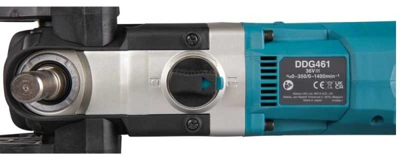 Makita DDG461Z akumuliatorinis įžeminimo grąžtas 2X18V ličio jonų, BL variklis, 2 greičiai, maks. 200 mm, tiesiogiai pritvirtintas grąžto antgalis, be akumuliatoriaus ir krovikli