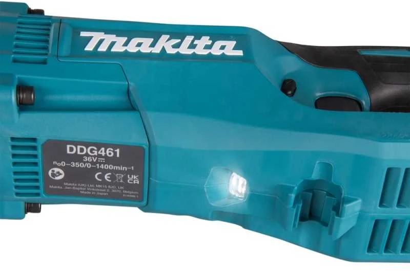 Makita DDG461Z akumuliatorinis įžeminimo grąžtas 2X18V ličio jonų, BL variklis, 2 greičiai, maks. 200 mm, tiesiogiai pritvirtintas grąžto antgalis, be akumuliatoriaus ir krovikli