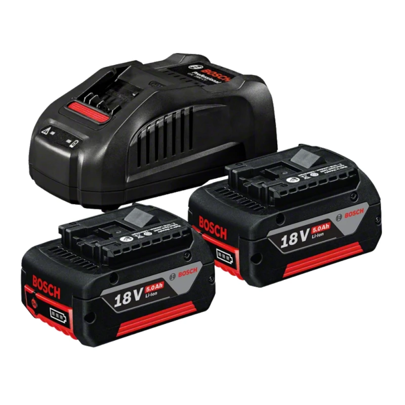 Bosch rinkinys akumuliatoriai GBA 18 V-Li 2x5,0 Ah + kroviklis GAL 1880 CV
