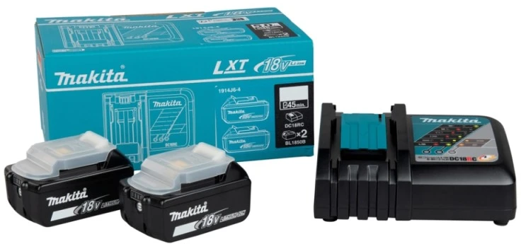 Akumuliatorių ir kroviklio komplektas Makita, 2 x 5Ah, 18V