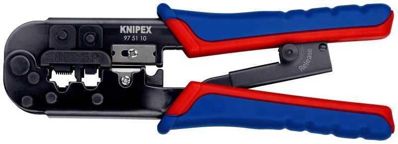 Laidų antgalių užspaudimo replės RJ11/12, RJ45, Knipex