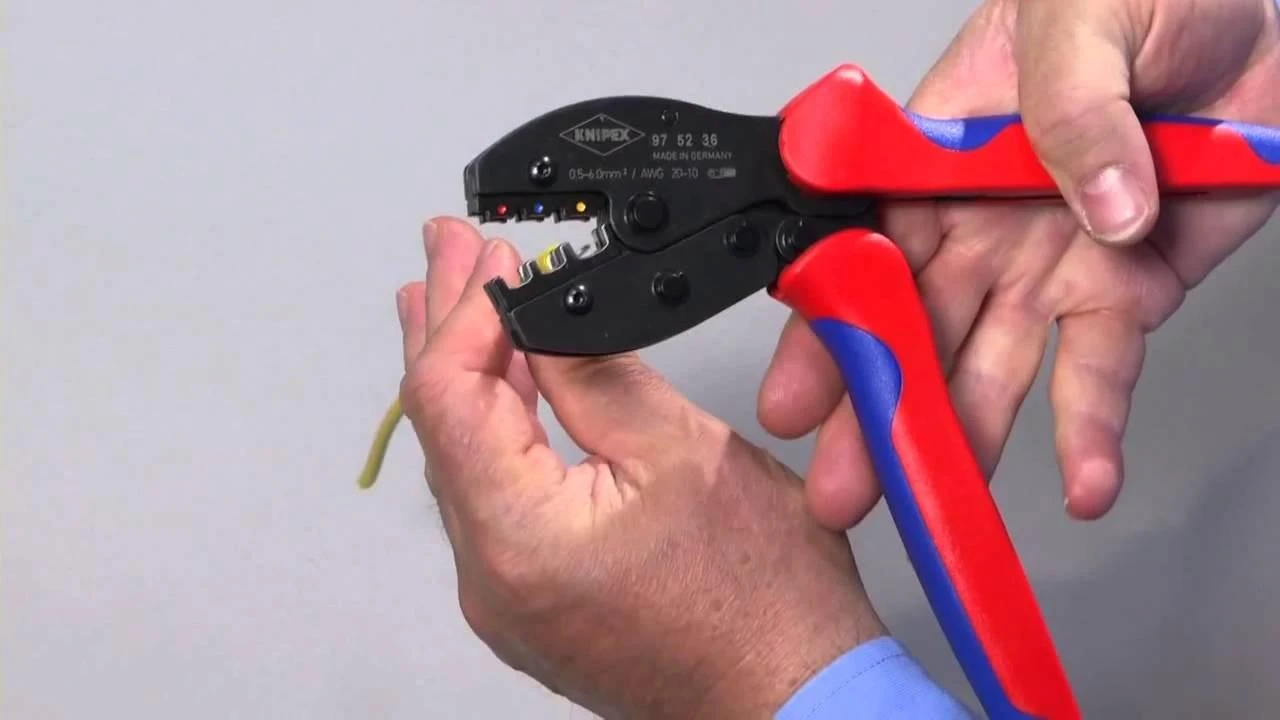Laidų antgalių užspaudimo replės 0,5-6mm2, Knipex