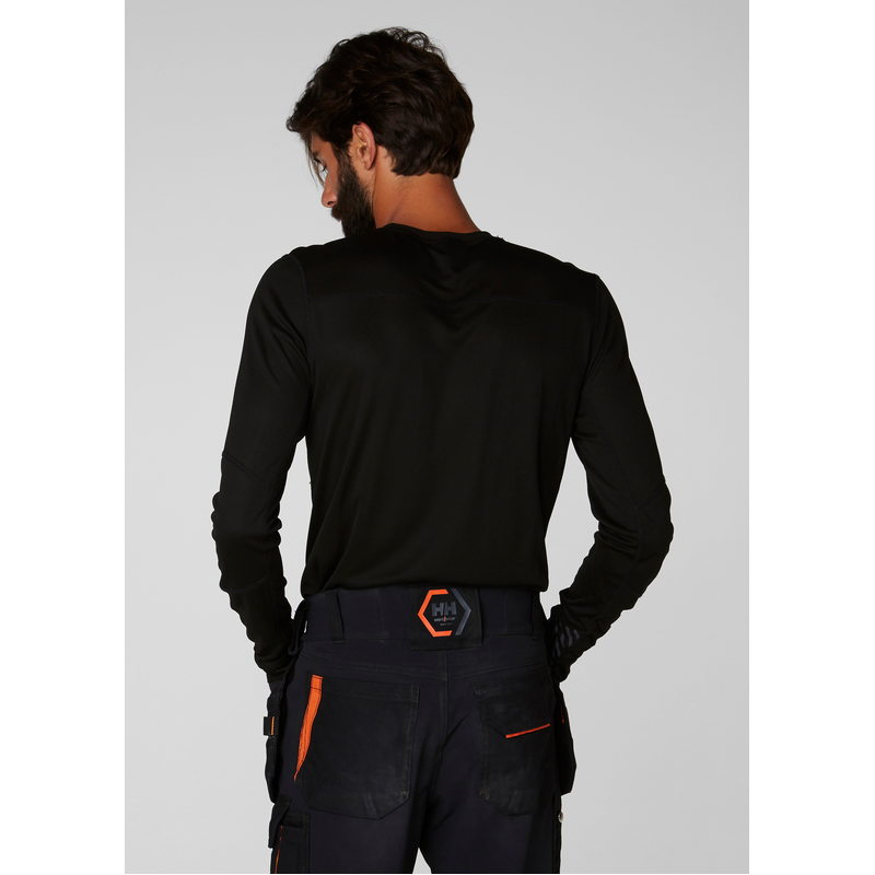 Apatiniai marškinėliai HELLY HANSEN Lifa Crewneck, juodi 3XL