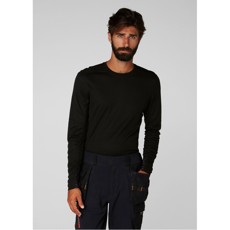 Apatiniai marškinėliai HELLY HANSEN Lifa Crewneck, juodi 3XL