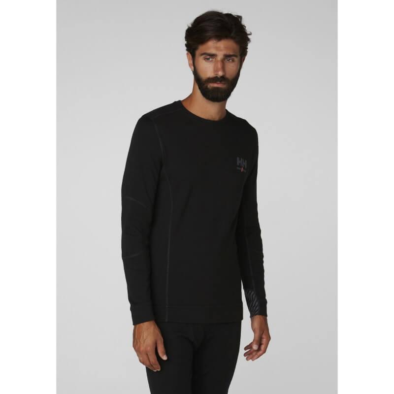 Apatiniai marškinėliai HELLY HANSEN Lifa Merino Crewneck, juodi 2XL