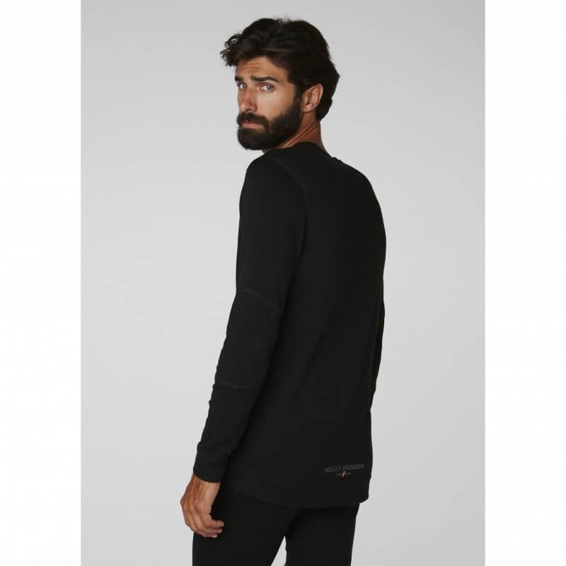 Apatiniai marškinėliai HELLY HANSEN Lifa Merino Crewneck, juodi 2XL