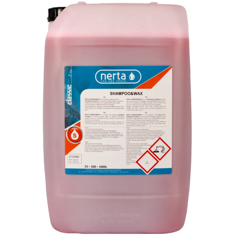 Automobilių kėbulų šampūnas su vašku NERTA Šampūnas&amp;Wax, 5 L