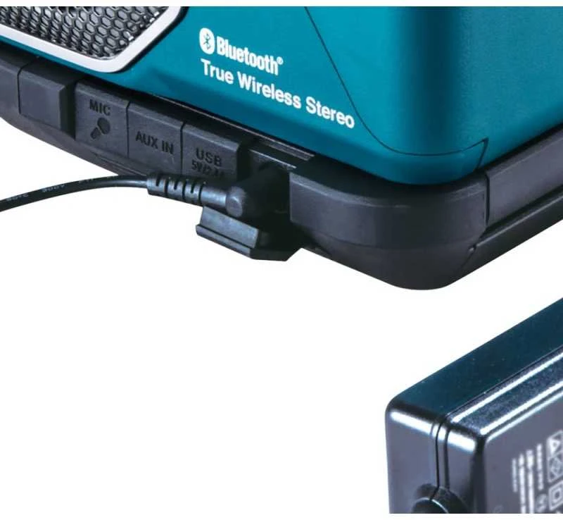 Makita MR014GZ Akumuliatorinis darbinis grotuvas Bluetooth 14.4V-40V/AC, LCD, Integruotas mikrofono stiprintuvas