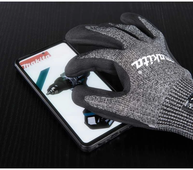 Makita pirštinės su jutiklinio ekrano valdymo funkcija