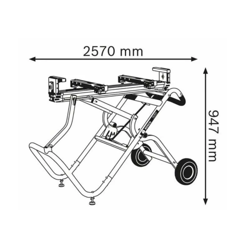 Bosch Vežimėlis skersavimo-suleidimo ir kombinuotiems pjūklams GTA 2500 W 0601B12100