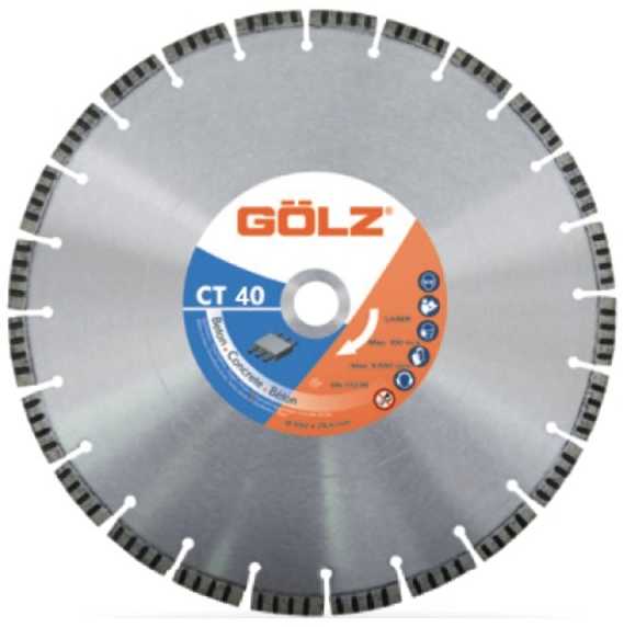 Deimantinis diskas betonui GOLZ CT40 Ø500x25,4