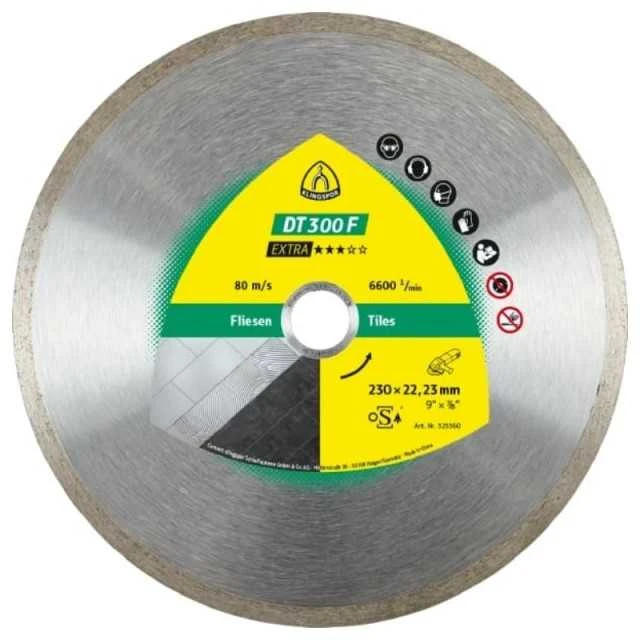 KLINGSPOR TARCZA DIAMENTOWA PEŁNA 230mm x1,9mm x 22,2mm DT300F, CERAMIKA