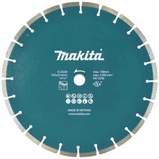 Makita Deimantinis diskas betono pjovimui (šlapiam/sausam pjovimui) 355mm E-23226