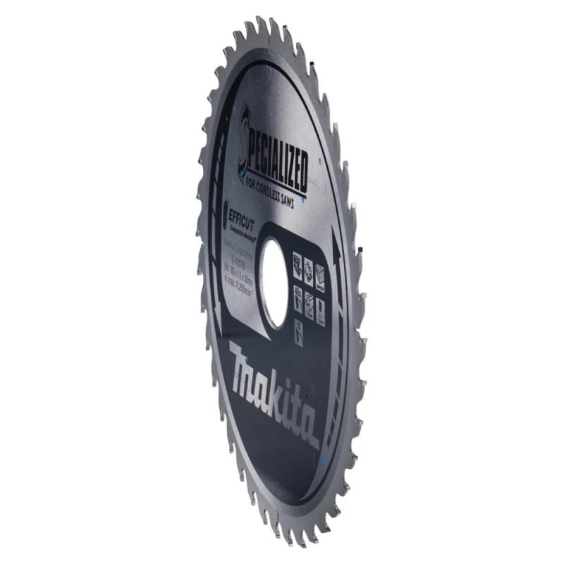 Makita T.C.T. pjūklas 185X1.5X30mm 15° T40 EFFICUT klijuotoms plokštėms E-12170