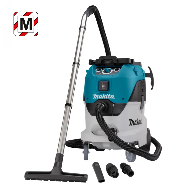 Makita dulkių siurblys (šlapiai/sausai) VC4210M, 1200 W, 42 l, 250mbar, darbo prietaiso įjungimas iki 2400 W