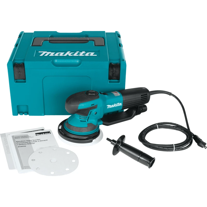 Makita BO6050J Ekscentrinis šlifuoklis, 750 W, 1600-6800 min-1, 5,5 mm, 2,6 kg