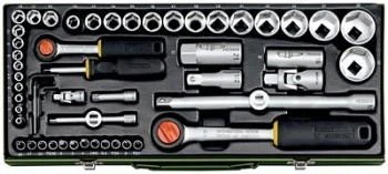 Galvučių rinkinys 1/4"+1/2" 56 dalių PROXXON