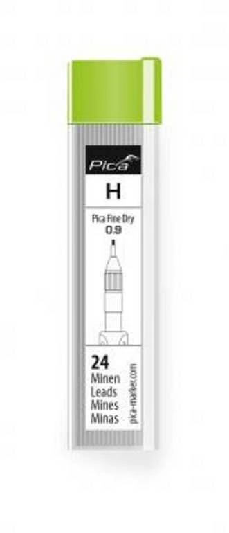 Grafitinės šerdys PICA H 0,9mm, 24vnt.