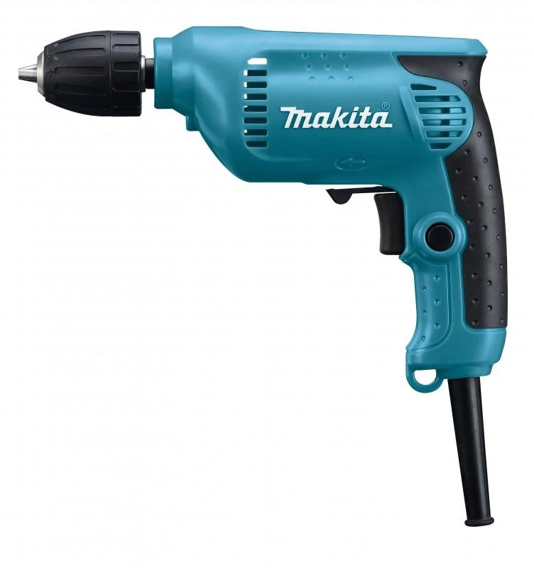 Makita 6413 Gręžtuvas, 450 W, 0-3400 min-1, ranka užveržiamas griebtuvas 10 mm, 1,3kg