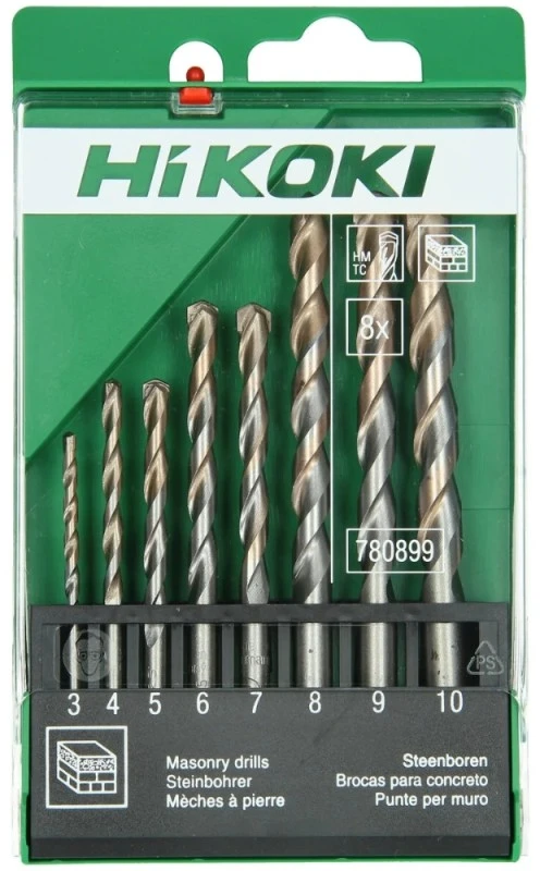 Grąžtas Grąžtų betonui rinkinys Hikoki 780899; 8 vnt.