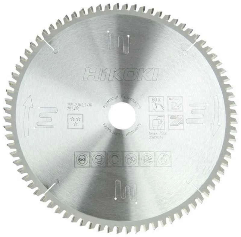 Hikoki Accessories Pjovimo diskas aliuminiui Hitachi; 255x2,8x30,0 mm; Z80; -6°