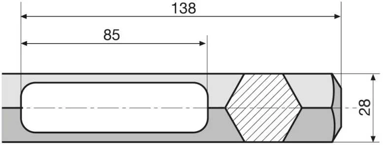 Prailginimo antgalis HiKOKI 751529; 27x400 mm