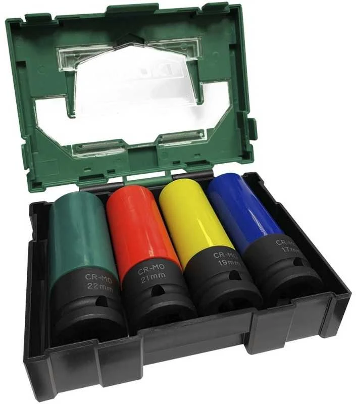 Hikoki Accessories Smūginių sukimo galvučių komplektas Hikoki 40030039; 1/2''; 17-22 mm; 4 vnt.