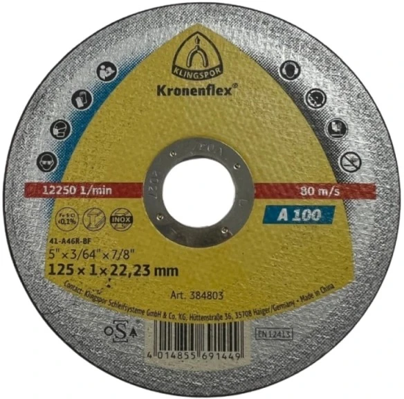Elektrinis kampinis šlifuoklis FLEX L850 125mm su Klingspor diskais, 100vnt.