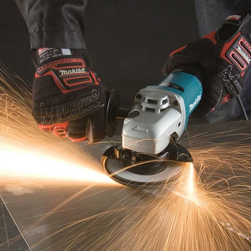 Makita 9565PCV01 Kampinis šlifuoklis, 1400 W, 125 mm, SJS, 2800-11000 min-1, "paddle" jungiklis, antivibracinė šoninė rankena