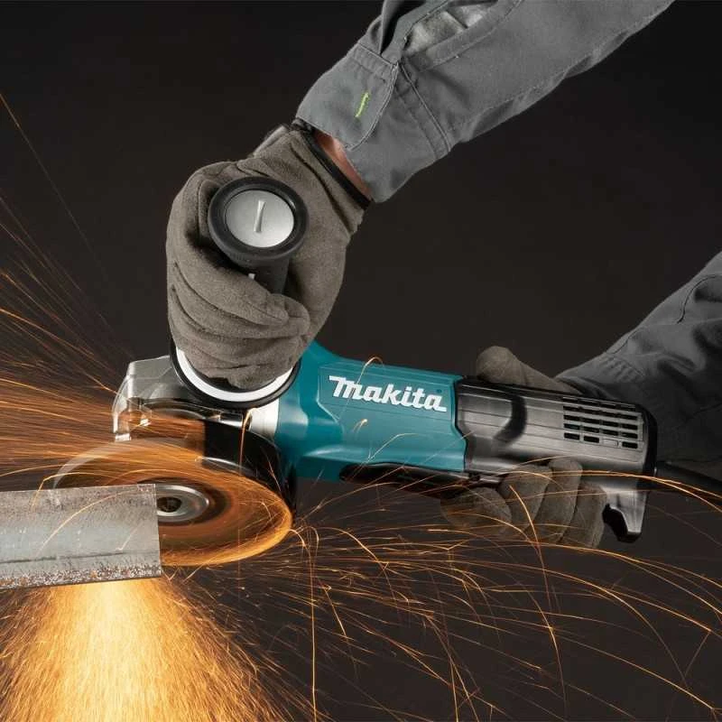 Makita GA5095X01 Kampinis šlifuoklis, 1900 W, 125 mm, SJS², AFT, Svirtinis jungiklis, 11500 min-1, antivibracinė šoninė rankena