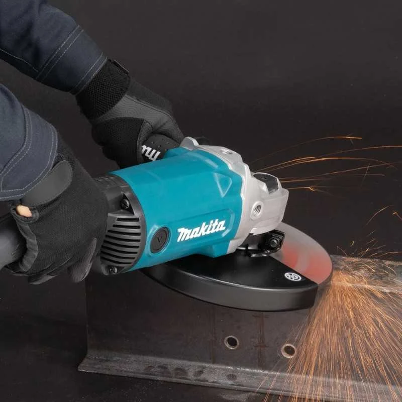 Makita GA9090N1 Kampinis šlifuoklis, 2200 W, 230 mm, 5,3kg, antivibracinė šoninė rankena