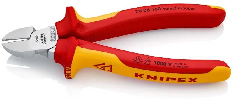 Žnyplės šoninio kirpimo VDE 160mm, Knipex