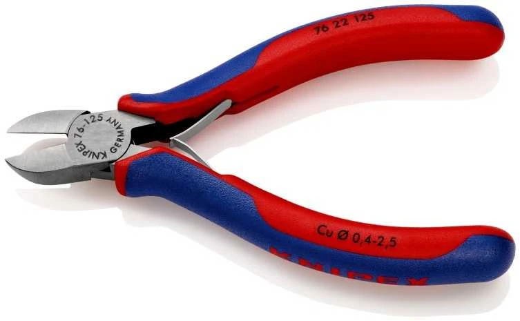 Kandyklės Cu Ø0.4-2.5mm 125mm, 76 22 125 KNIPEX