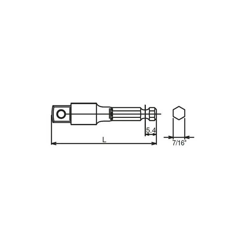 Koken Smūginis adapteris iš 7/16" į 1/2" KO-KEN