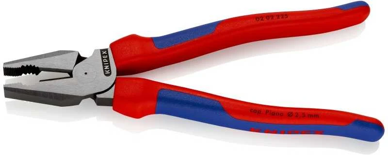 Kombinuotos replės, multi-component rankenomis 225mm, Knipex