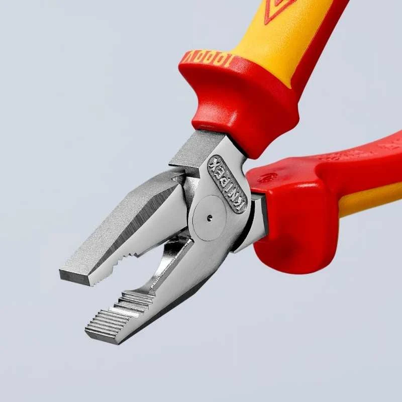Kombinuotos didelės svertinės jėgos replės KNIPEX 0206, 180mm