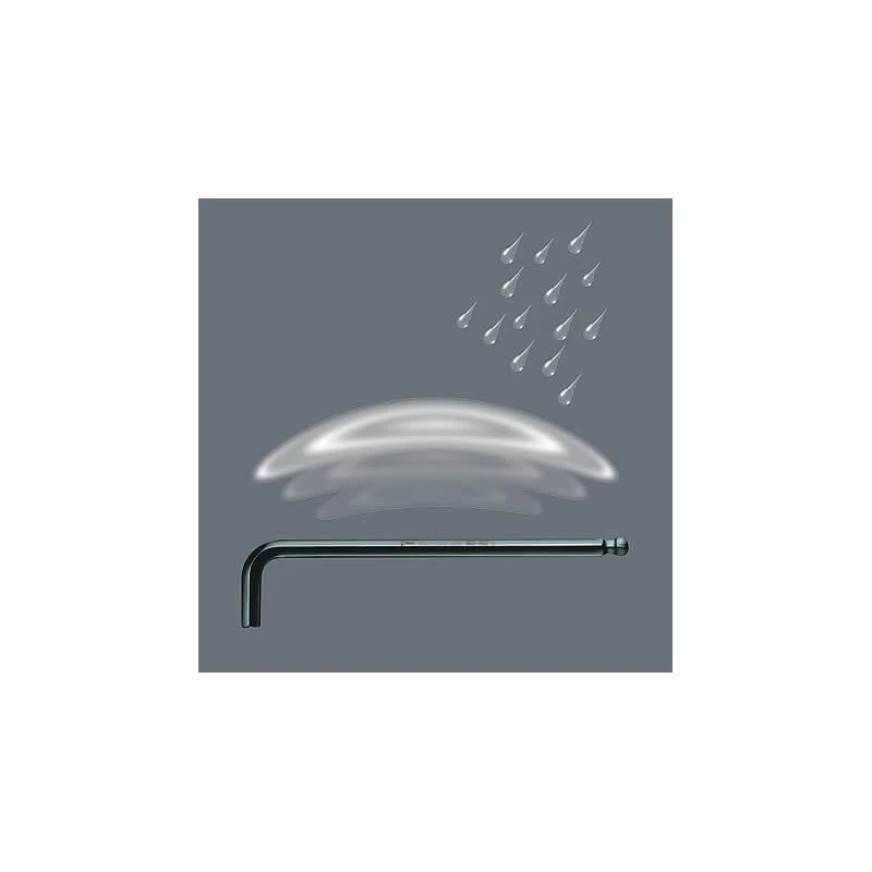 L-formos šešiakampis raktas WERA 950 PKL BM, juodas 10 mm