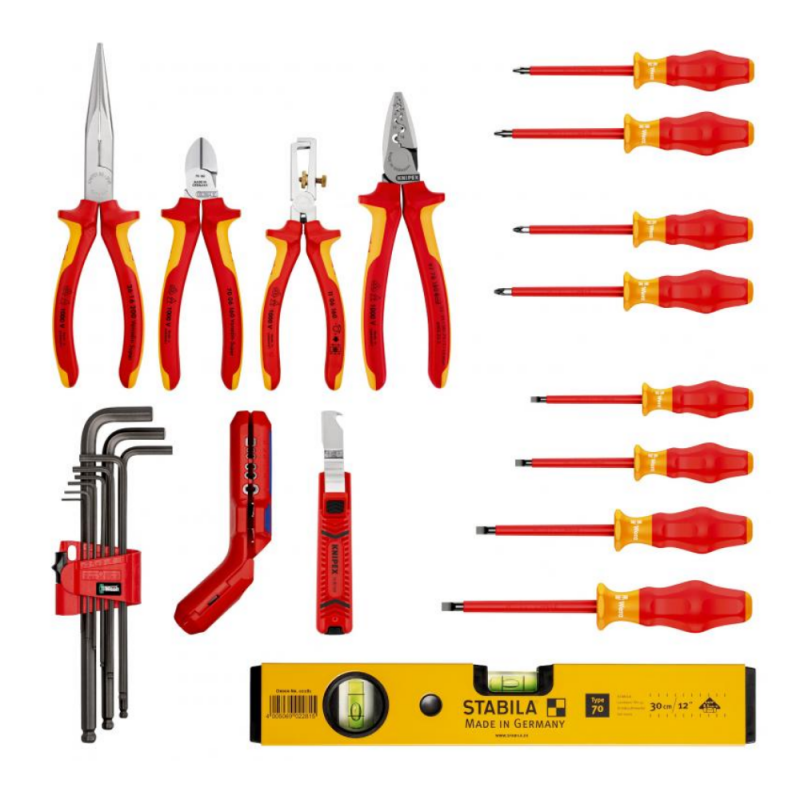 Elektriko įrankių komplektas Robust23 Start, VDE, 24 vnt., Knipex