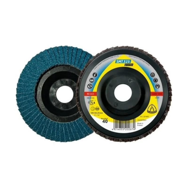 Lapelinis šlifavimo diskas KLINGSPOR Extra SMT 325 125x22,2 80