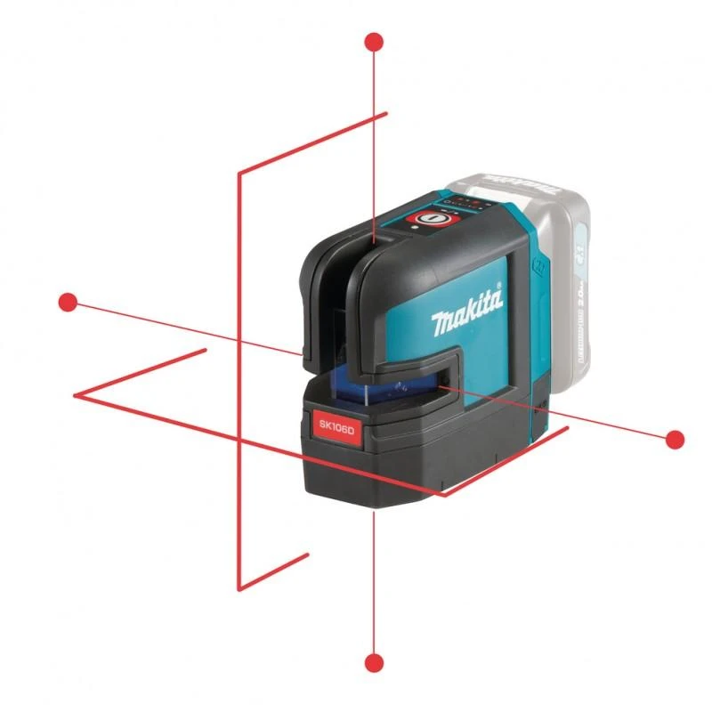Makita SK106DZ Lazerinis nivelyras su automatinio niveliavimo funkcija, tikslumas ± 0,3mm/1m, IP54