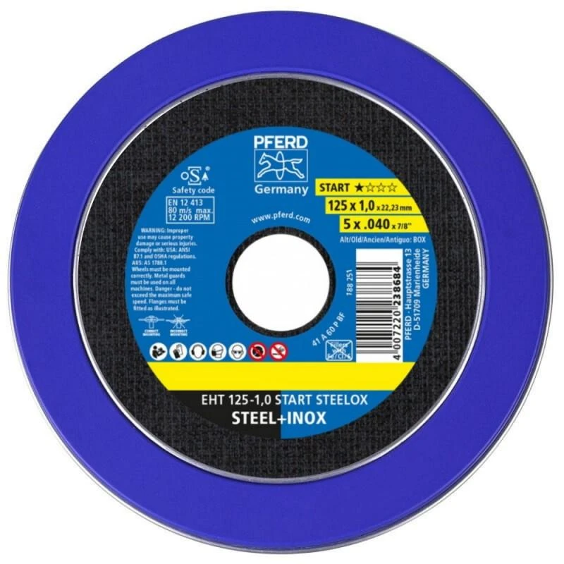 Metalo pjovimo diskas PFERD EHT125-1,0 Steelox