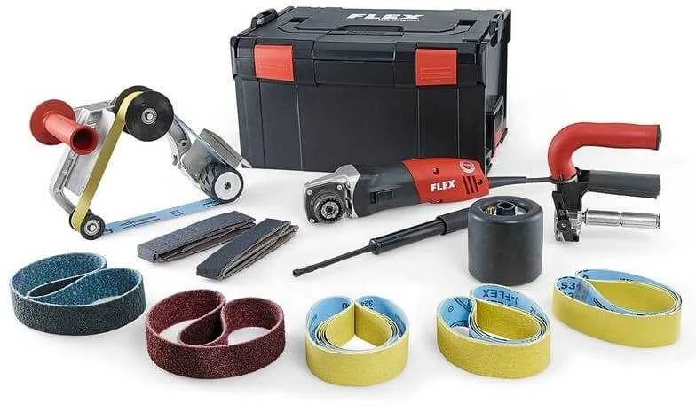 Elektrinė juostinio šlifavimo mašina FLEX BSE 14-3 INOX Set