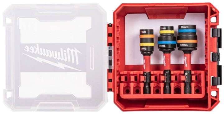 Milwaukee Accessories MILWAUKEE MAGNETINIS DVIGUBAS GALVUTĖS ANTGALIS RINKINYS 3vnt. (7/8mm, 8/10mm, 10/13mm)