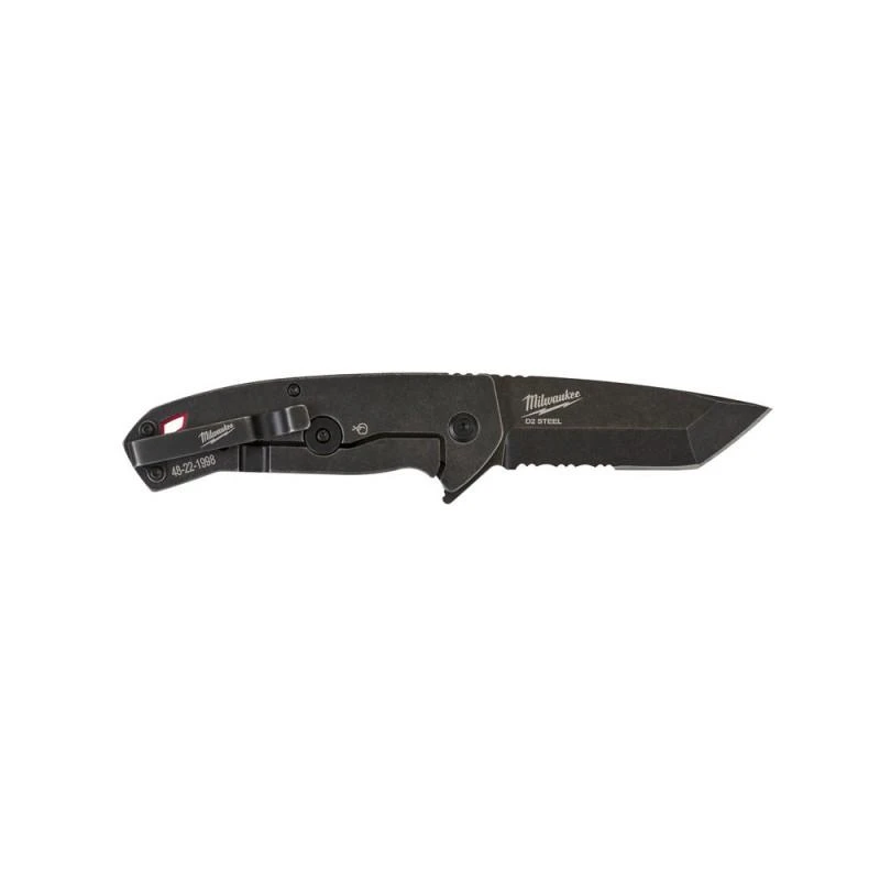 Milwaukee Accessories Atlenkiamas dantytas peilis MILWAUKEE Hardline, juodas