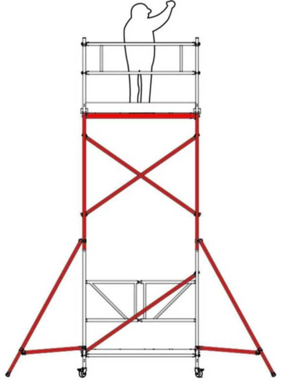 Aliuminio mobilus bokštelis ALTREX RS 34 Modulis 3