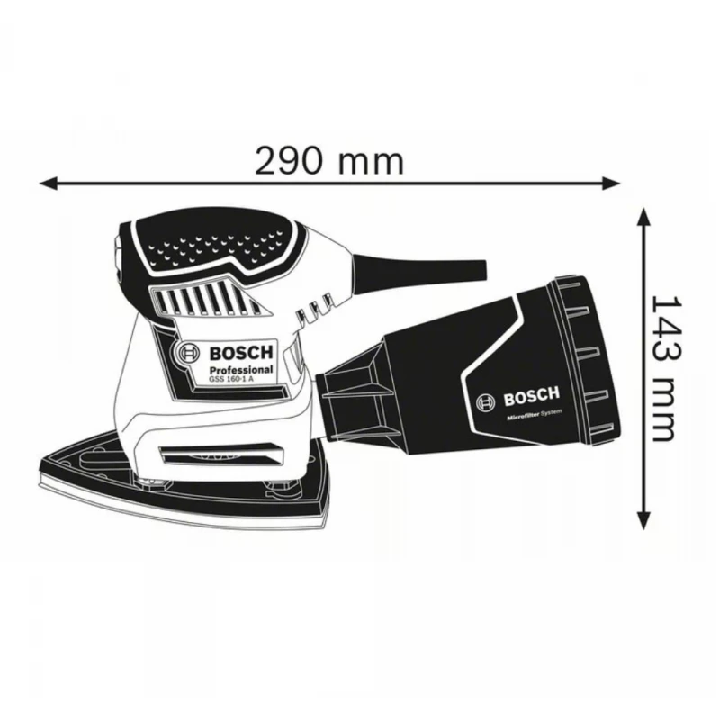 Bosch GSS 160-1 A, ACC Vibracinis šlifuoklis